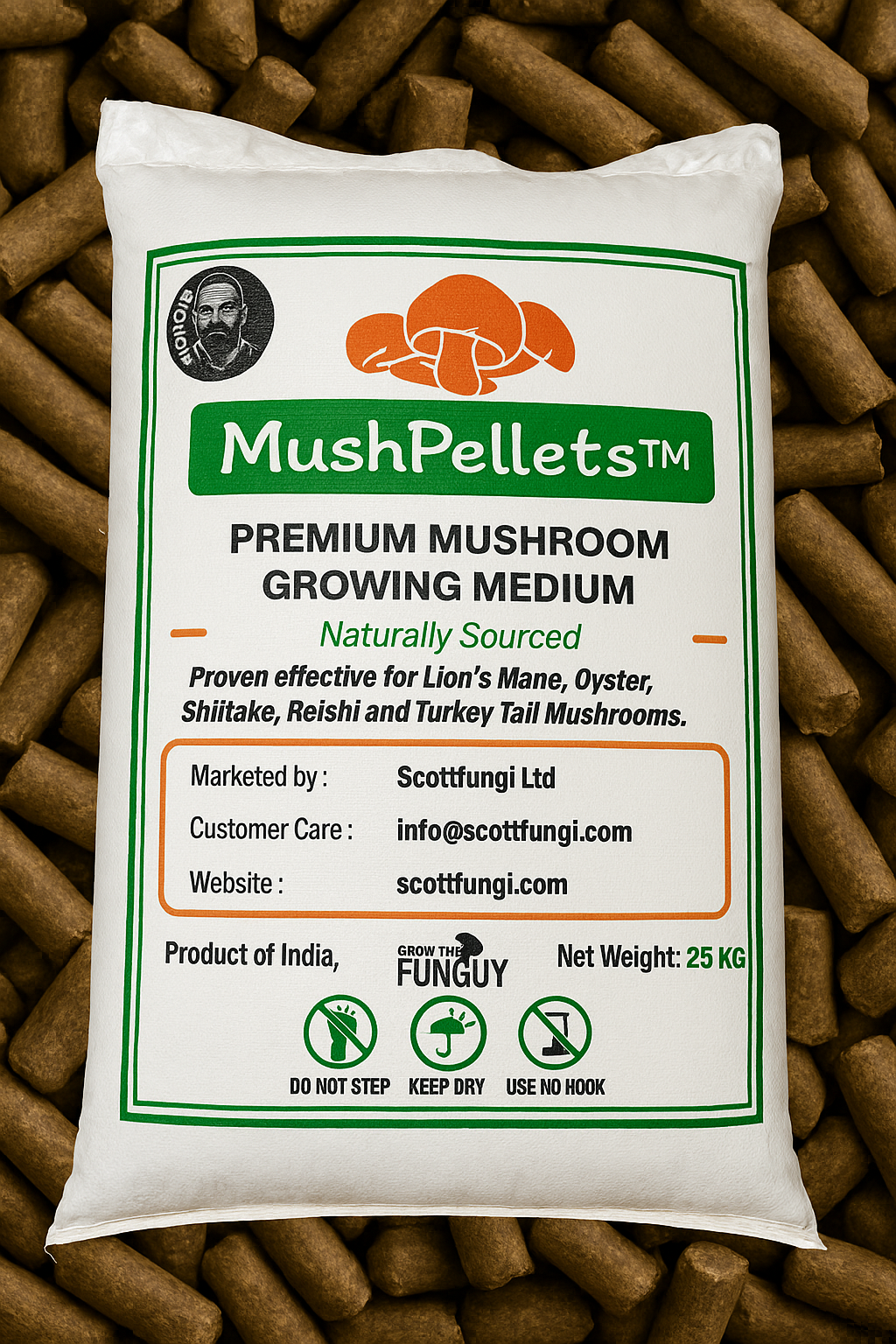 Mush Pellets Improved (1kg ,2kg ,5kg ,10kg ,25kg) - Premium mushroom grow medium for Wood loving species