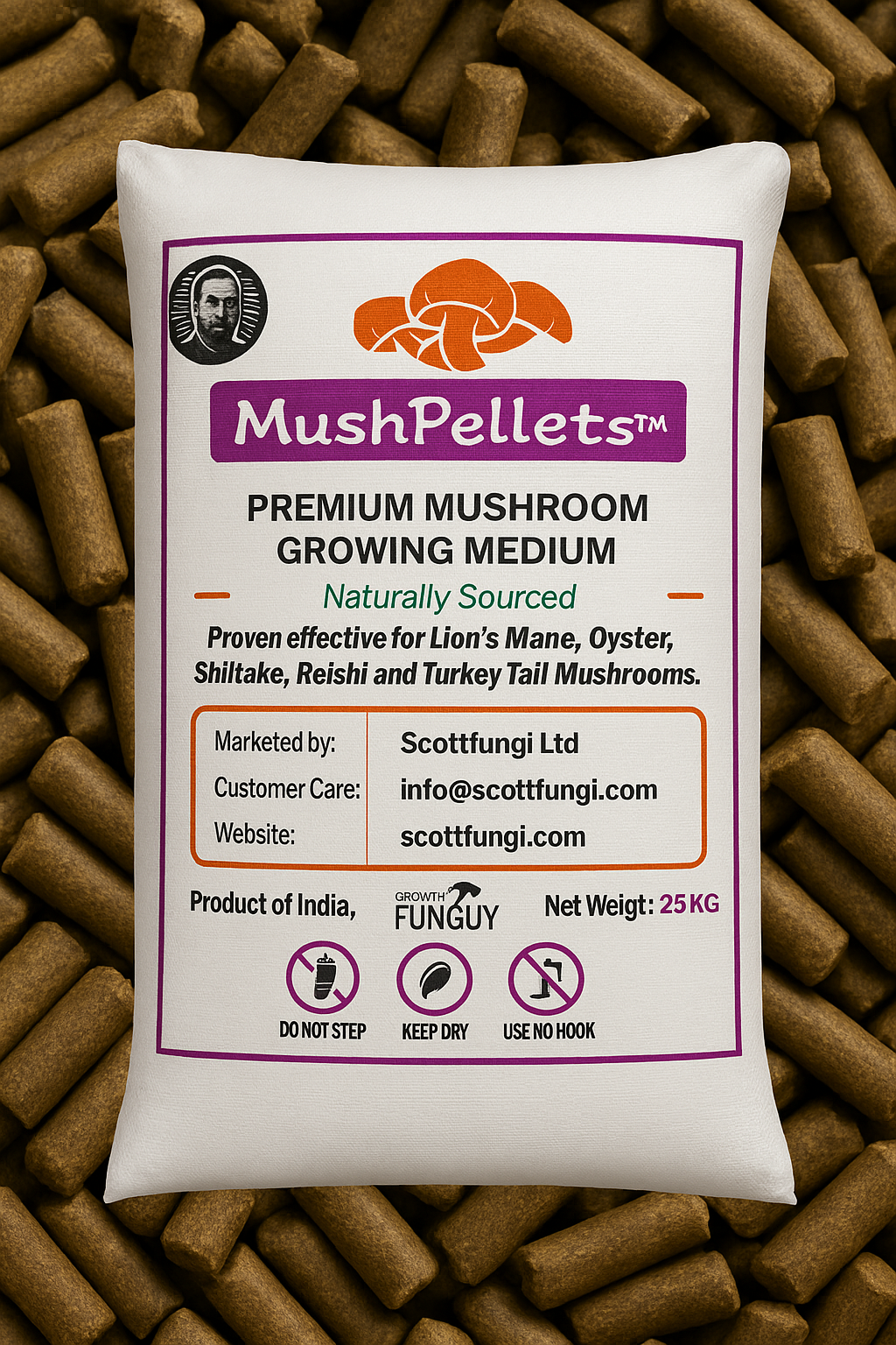 MushPellets MastersMix(1kg, 2kg, 5kg, 10kg, 25kg) - Premium mushroom grow medium for Wood loving species