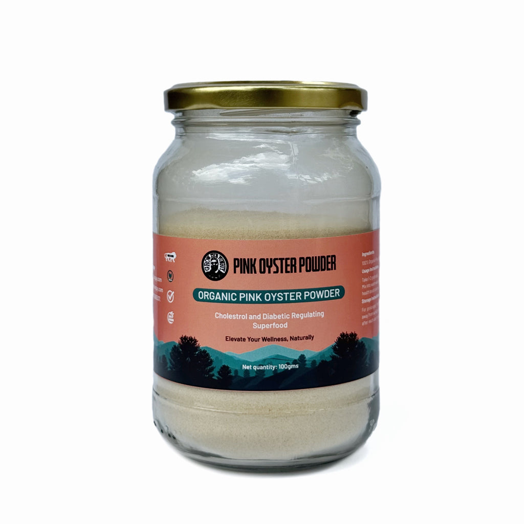 Organic Pink Oyster Powder - 100g | Premium Quality, Cholesterol and diabetic regulating Superfood