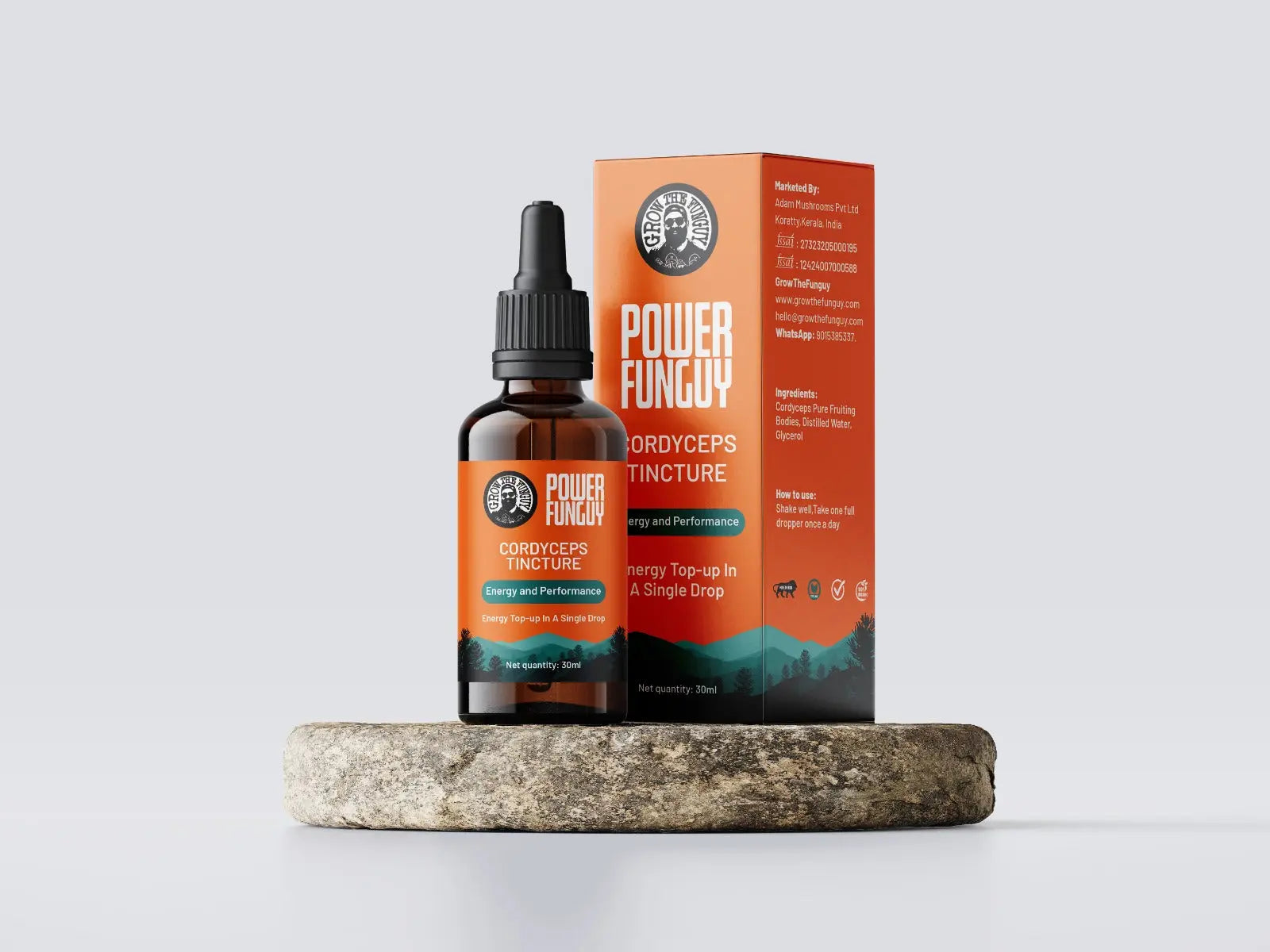 POWERFUNGUY - Dual extract Cordyceps tincture - 30ml growthefunguy