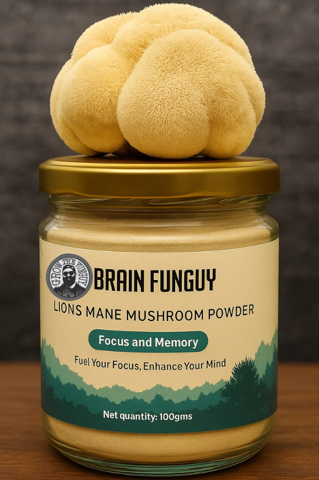 Organic Lion's Mane Powder - | Premium Quality, Brain-Boosting Superfood | Grown in India